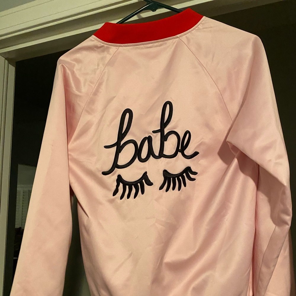 Vintage Satin BABE bomber